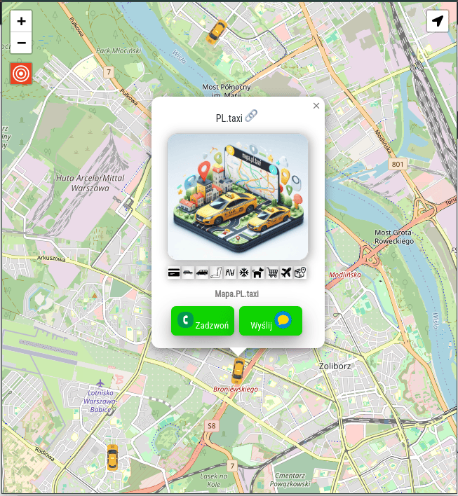 Mapa Taxi - Znajdź taxi - nowa funkcja mapy taksówek 2
